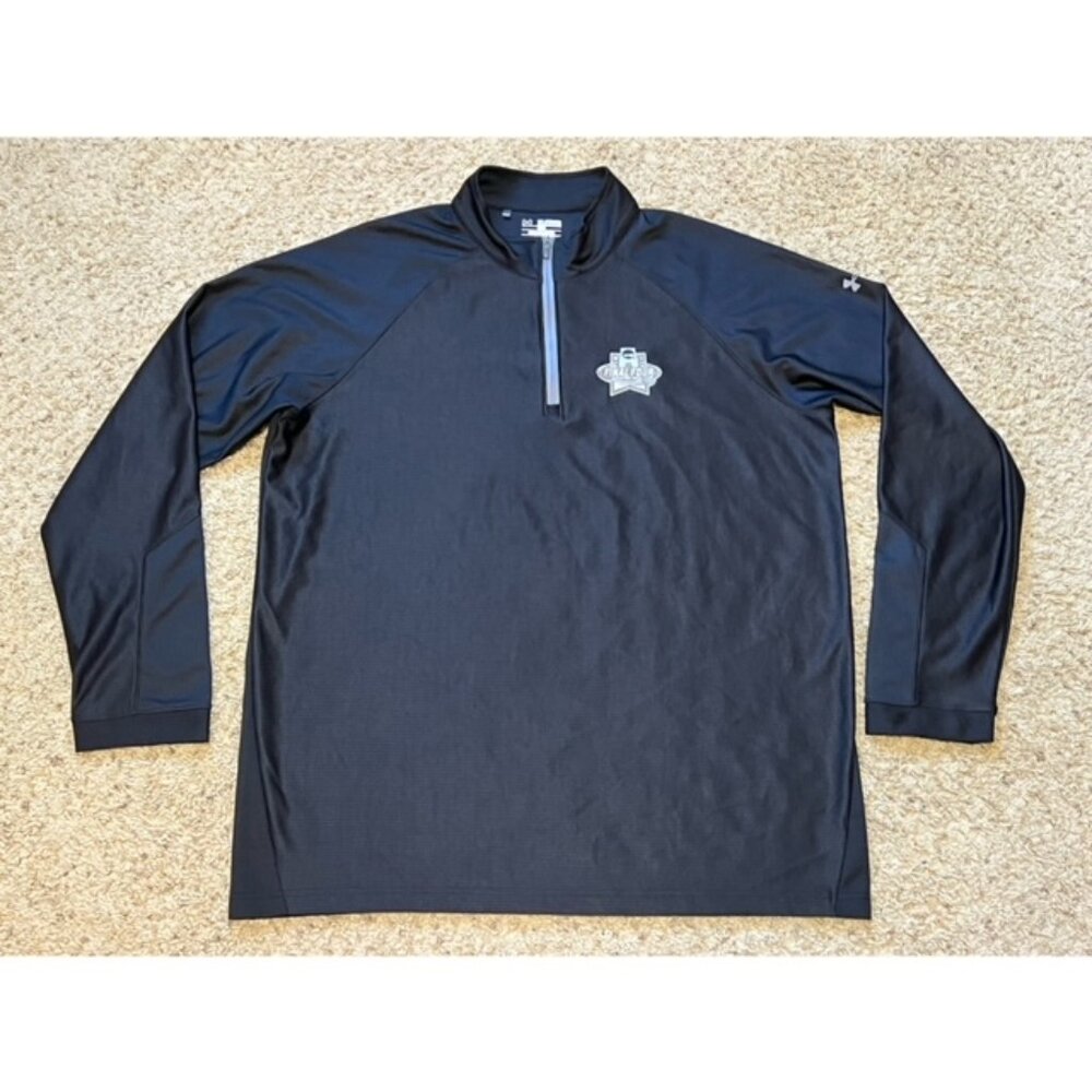 2016 Final Four Under Armour Black 1/4 Zip Long Sleeve Pullover Size XXL Loose